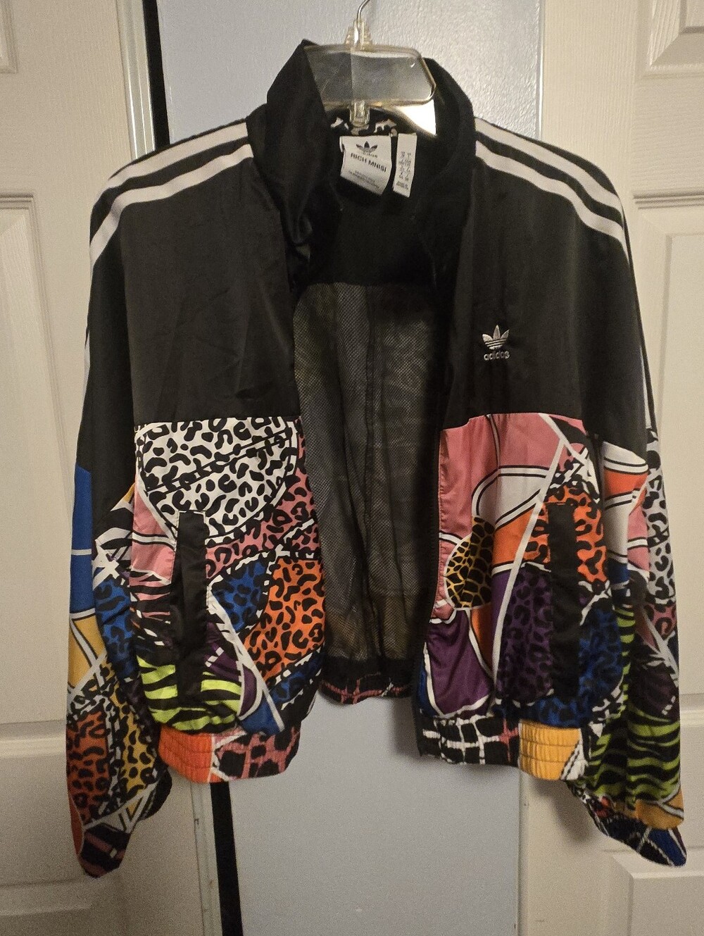 adidas Black Multicolor Graphic Bomber Jacket